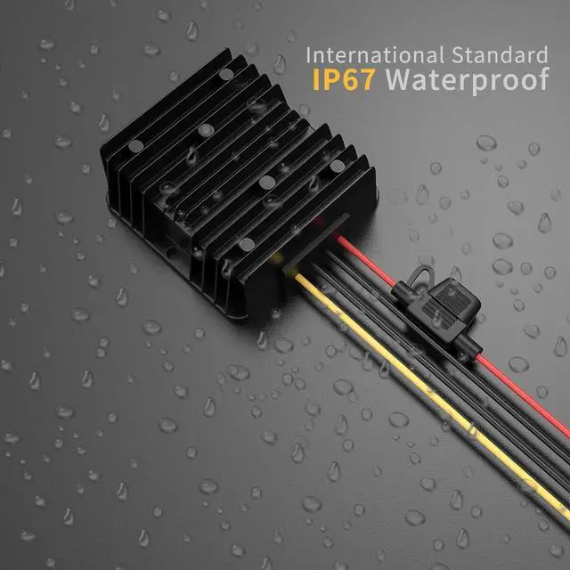 Alt view image 5 of 7 - 24V to 12V Step Down Voltage Converter, 30A 360W Power Adapter Converter with Fuse Waterproof, Voltage Transformer for Golf Cart 3D Printer LED Motor Truck Vehicle Boat (Accept DC 15-40V Inputs)