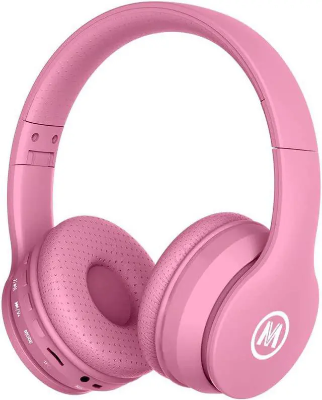 Main image of Headphones Bluetooth Wireless/Wired Kids Volume Limited 85 /110dB Over Ear Foldable Protection Headset with AUX 3.5mm Mic for Boys Girls School Pad Tablet Pink