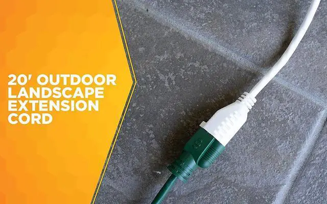 Alt view image 2 of 7 - Southwire Outdoor Extension Cord - Light Duty Landscape & Patio Power Cable for Outdoor Use - Weather Resistant Vinyl Jacket - Neutral White Finish - 16/3 Gauge - 20-Foot