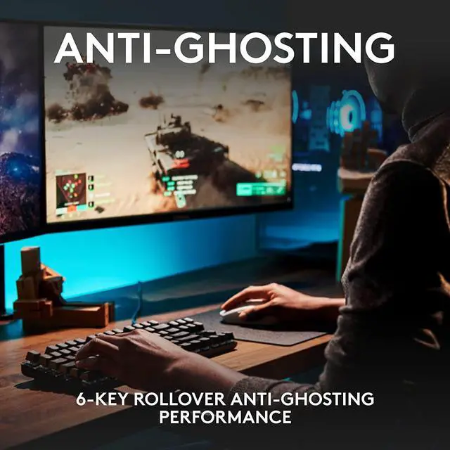 Alt view image 5 of 7 - G413 TKL SE Mechanical Gaming Keyboard - Compact Backlit Keyboard with Tactile Mechanical Switches, Anti-Ghosting, Compatible with Windows, macOS - Black Aluminum