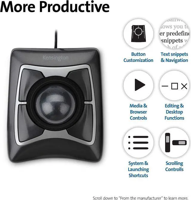 Alt view image 6 of 7 - Kensington K64325US Expert Mouse