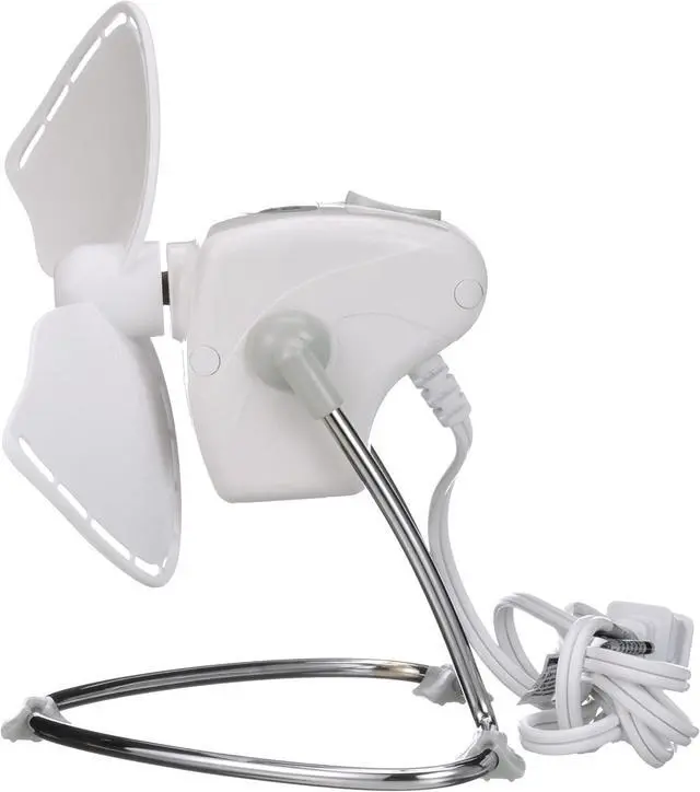 Alt view image 5 of 6 - Caframo Chinook, 707CHWBX, 2-Speed Desk Fan Cage Free, Easy to Clean Soft Blades, Canadian Made, 8.8" Blade, White