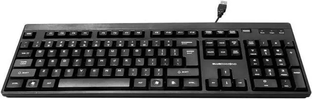 Alt view image 2 of 4 - BlueDiamond GDKB01 Connect Basic, English USB Keyboard - for PC - Spill Proof - Easy Connect and Use - Ergonomic