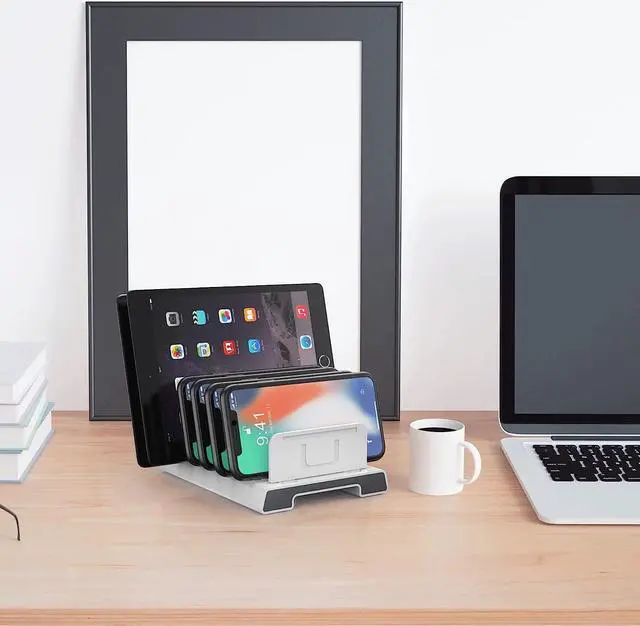 Alt view image 3 of 7 - Unitek Adjustable Universal Multi Device Organizer Dock Stand Holder Compatible for iPhone, iPad, Kindle, Fire Tablet, Samsung Galaxy, Google Nexus, Pixel, All Electronic Devices-No Charging Port