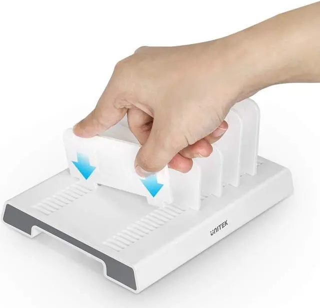 Alt view image 7 of 7 - Unitek Adjustable Universal Multi Device Organizer Dock Stand Holder Compatible for iPhone, iPad, Kindle, Fire Tablet, Samsung Galaxy, Google Nexus, Pixel, All Electronic Devices-No Charging Port