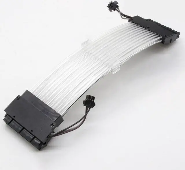 Alt view image 2 of 7 - 24Pin ATX Motherboard RGB Extension Power Supply Cable for PC Case DIY Computer Cord Custom Build Gaming Case Modding