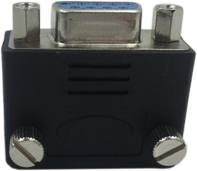 Alt view image 5 of 6 - 90 Degree DB9 9 Pin RS 232 Male to Female Serial Gender Changer Extension Cable Converter Adapter Coupler