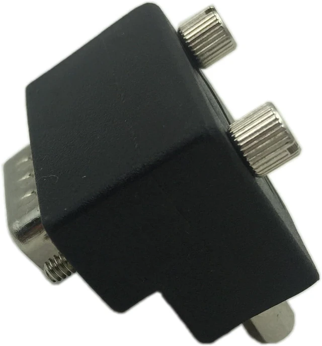 Alt view image 6 of 6 - 90 Degree DB9 9 Pin RS 232 Male to Female Serial Gender Changer Extension Cable Converter Adapter Coupler