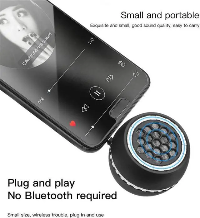 Alt view image 3 of 5 - Mini Portable Speakers, 3W 36mm Microphone Speaker Line-in Speaker with 3.5mm Aux Audio Jack and Plug in Clear Bass Micro for Smart Phone, pad, Tablet, Laptop, Computer.