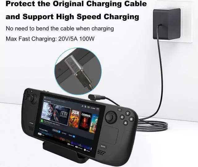 Alt view image 3 of 6 - 90 Degree USB-C Male to Female Adapter 2 Pack Right Angle 100W Type-C Adapter Extender for Steam Deck ROG Ally Switch Notebook Computers Tablet and Mobile Phones (Metallic Purple)