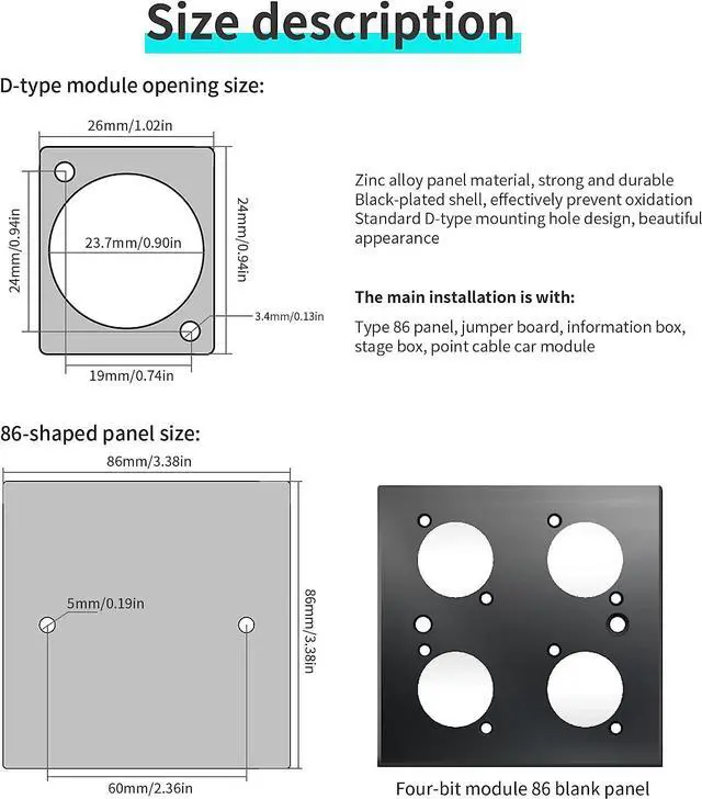 Alt view image 4 of 7 - QIANRENON USB 3.0 Socket Dual USB Panel Mount Solderless Connector, USB 3.0 Female to Female Coupler Socket USB Panel Mount Pass Through Adapte for Audio, Video and Optoelectronic Networker