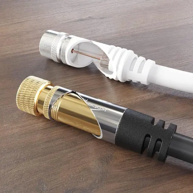 Alt view image 6 of 6 - CableDirect  SAT Cable, coaxial Cable, Satellite Cable  TV Cable with Multi-Layer Shielding and Break-Proof Metal F connectors  25ft (HDTV, Radio, DVB-T, DVB-C, DVB-S, DVB-S2)