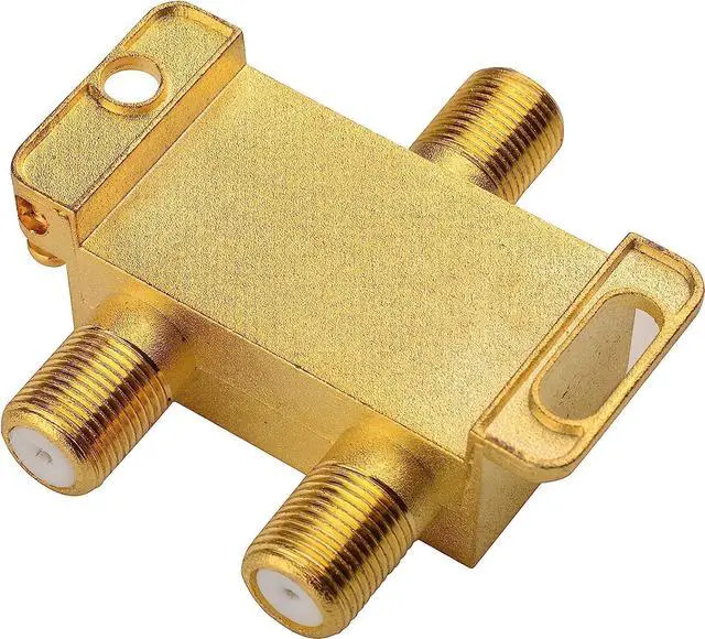 Alt view image 5 of 5 - 2-Pack 2.4 Ghz 2 Way Coaxial Cable Splitter for STB TV Antenna and MoCA Network - All Port Power Passing - Gold Plated and Corrosion Resistant