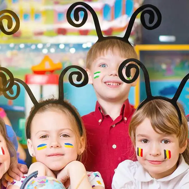 Alt view image 5 of 6 - Butterfly Antenna Headband For Girls Women Bug Antenna Headband Black Velvet Headband