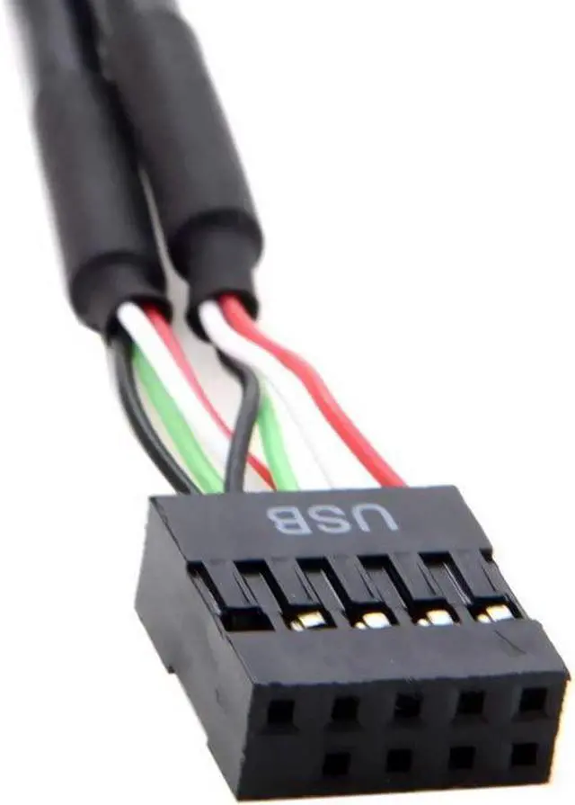 Alt view image 5 of 6 - a Internal 9-Pin USB 2.0 Splitter 1 Male to 4 Female Motherboard Pin to PC Case