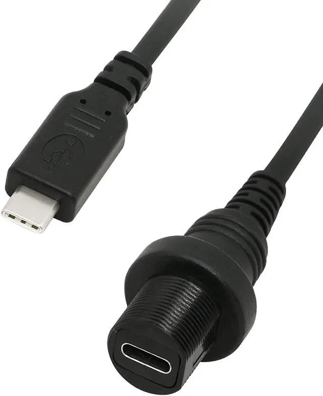 Alt view image 2 of 7 - 30cm USB Type C 2.0 Car Mount Dash Flush Waterproof Extension Cable for Car, Boat, Motorcycle, Truck Dashboard (USB-C)