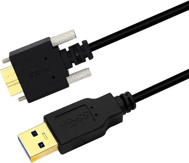 Main image of 3M USB 3.0 A Male to Micro B Male Cable with Locking Screws for Hard Drive, Smartphone, Tablet and PC