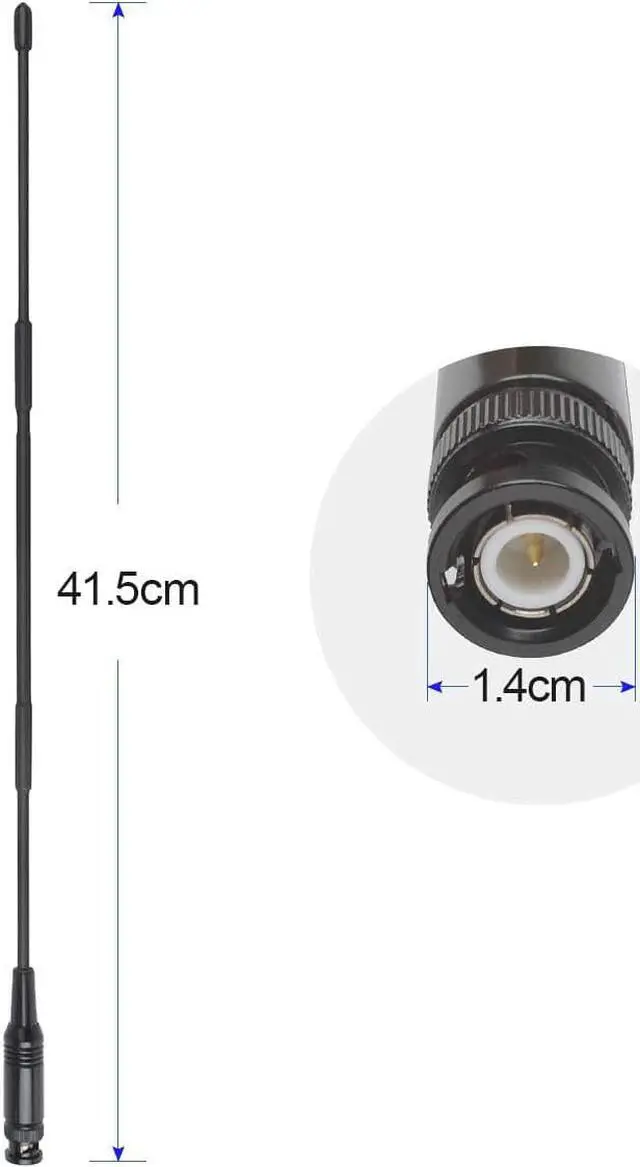 Alt view image 4 of 7 - HYS 27Mhz 13-Inch BNC-Male Antenna for CB Handheld/Portable Radio with BNC Connector Compatible with Cobra Midland Uniden Anytone CB Radio