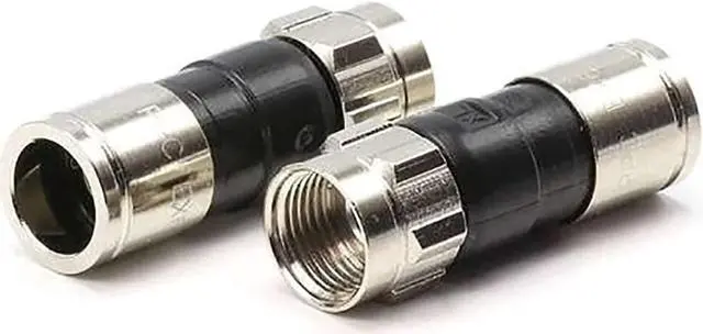 Alt view image 3 of 5 - 50-Pack RG6 Quad Compression Connectors PPC EX6XL Approved for Most Satellite or Cable Coax