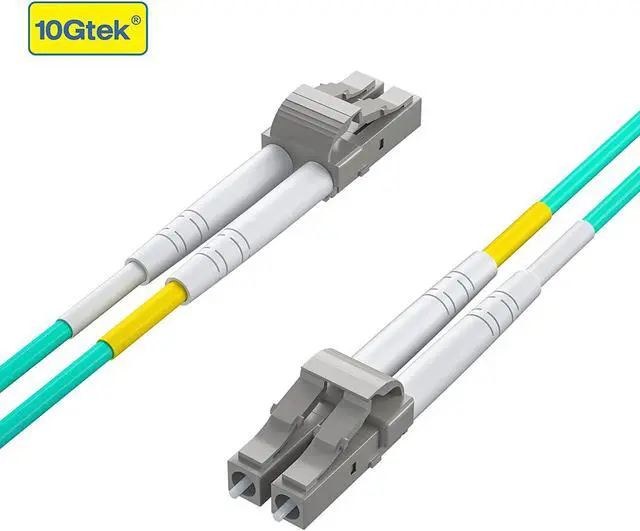 Alt view image 4 of 6 - Fiber Patch Cable - LC to LC OM3 10Gb/Gigabit Multi-Mode Jumper Duplex 50/125m LSZH Fiber Optic Cord for SFP Transceiver, Aque, 7-Meter(23-ft)