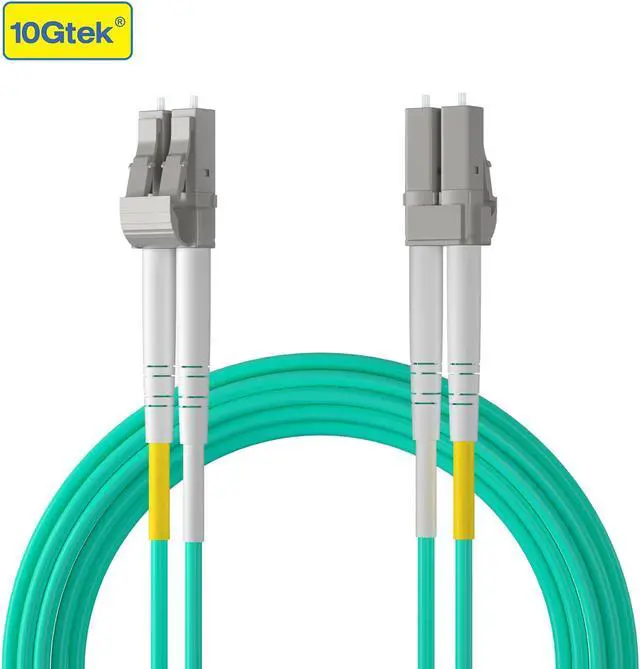 Alt view image 3 of 6 - Fiber Patch Cable - LC to LC OM3 10Gb/Gigabit Multi-Mode Jumper Duplex 50/125m LSZH Fiber Optic Cord for SFP Transceiver, Aque, 7-Meter(23-ft)