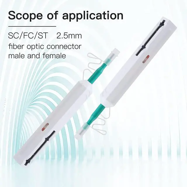 Alt view image 6 of 7 - 2 Packs Fiber Cleaner Fiber Optical Tools Cleaning Pen for 2.5mm SC/ST/FC Connector Optical Connector Cleaner Over 800 Cleans Fiber Endface Cleans & Optical Connector Cleans