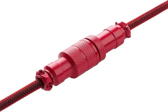 Alt view image 4 of 5 - CableMod Pro Coiled Keyboard Cable (Republic Red, USB A to USB Type C, 150cm)