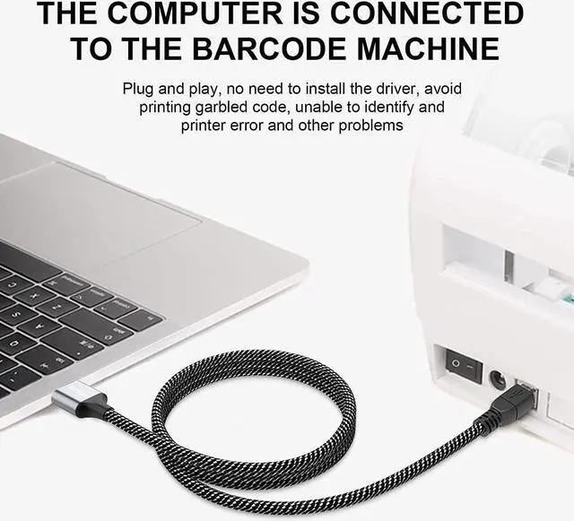 Alt view image 5 of 6 - USB Printer Cable 5FT/1.5Meter Scanner Cable USB Printer Cord Type A to Type B Durable USB 2.0 Scanner Cord High Speed for and More