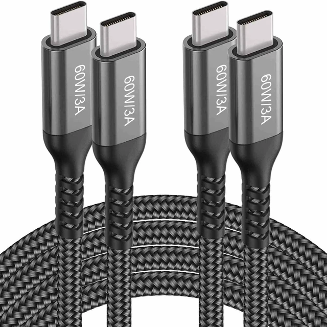 Main image of USB-C to USB-C Cable (15FT 2PACK 60W) Long Cable,Fast Charging Cord for iPhone 15 Pro,Samsung Galaxy S23/S22/Z Fold 3,Note 20 Ultra/10 Lite,Google Pixel 6 Pro,OnePlus 9 Pro,Sony Xperia 5,Dual Type-C