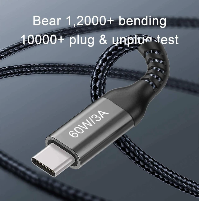 Alt view image 7 of 7 - USB-C to USB-C Cable (15FT 2PACK 60W) Long Cable,Fast Charging Cord for iPhone 15 Pro,Samsung Galaxy S23/S22/Z Fold 3,Note 20 Ultra/10 Lite,Google Pixel 6 Pro,OnePlus 9 Pro,Sony Xperia 5,Dual Type-C