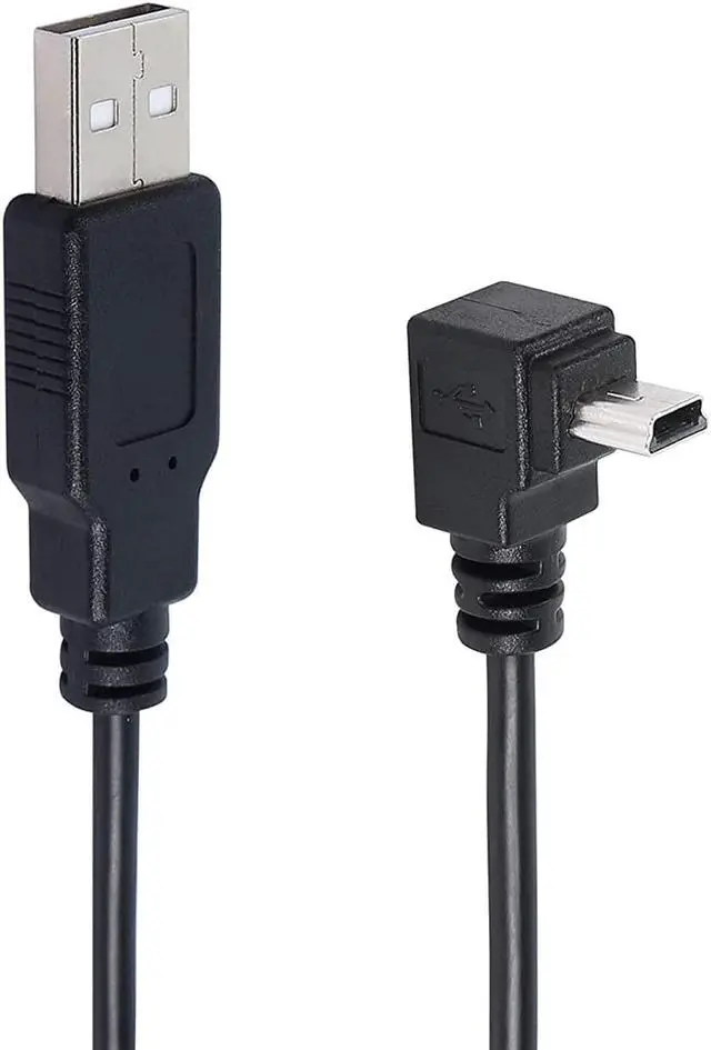 Main image of QIANRENON 90 Degree Mini USB to USB 2.0 Extension Cable Mini 5pin USB B Male Right Angle to USB 2.0 Male Data GPS Devices Cable 1.5m(Up Angle)