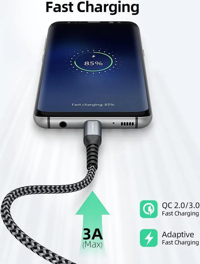 Alt view image 4 of 6 - USB C to USB C 1.5FT [2Pack], S USB C Cable 60W PD Fast Charge Type C Charger Cord Compatible for Samsung Galaxy S21/S21+/S20+ Ultra, MacBook Air/Pro, iPad Pro 2020/2018, iPad Air 2020