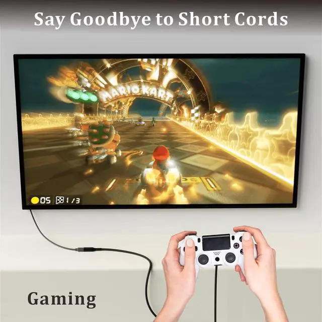 Alt view image 6 of 7 - USB Extension Cord 6FT, Canjoy 2.0 USB Extension Cable Type A Male to Female Extension Cord Data Transfer Extender Cable for VR Playstation, Xbox, Printer, Keyboard(4pack)