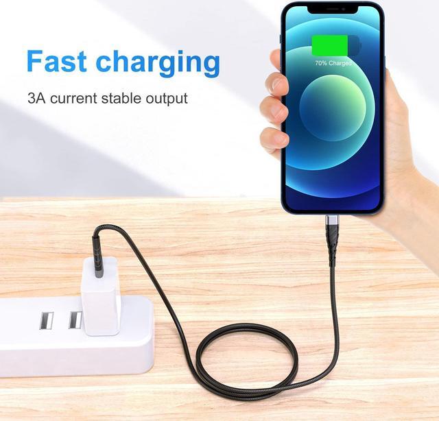 Alt view image 4 of 7 - USB C Cable 10ft 3Pack Type C Charger Fast Charging Type C Cable USB C Charger Cord Compatible with  Galaxy S21 S8 S9 S10 S20 A02s A10s A10e A01 A11 A12 A21 A32 A42 A52 LG V50 G6 Moto G7 G8