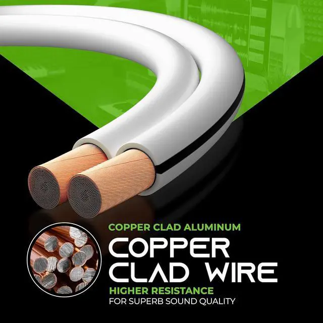 Alt view image 5 of 7 - 12AWG Speaker Wire, GearIT Pro Series 12 AWG Gauge Speaker Wire Cable (100 Feet / 30.48 Meters) Great Use for Home Theater Speakers and Car Speakers White
