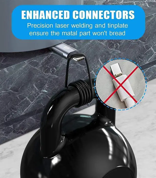 Alt view image 5 of 7 - USB Type C Charger Cable [2-Pack,6.6ft+6.6ft] iPhone 15 Charger Nylon Braided USB Cord for iPhone 15 Pro Max Samsung Galaxy S23 S22 S21 S20 S10 S9 S8+ Note 20 Flip A53 A54 Pixel LG Moto PS5