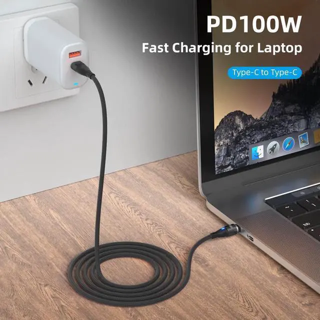 Alt view image 6 of 7 - 100W Magnetic Charging Cable, N 6 in 1 PD Fast Charge Data Transfer Cord, USBC Female USB A/C to Magnetic Head Tips for All Type C, Micro USB, Mobile Phones, Laptop, Tablet (6FT/2M, Red)