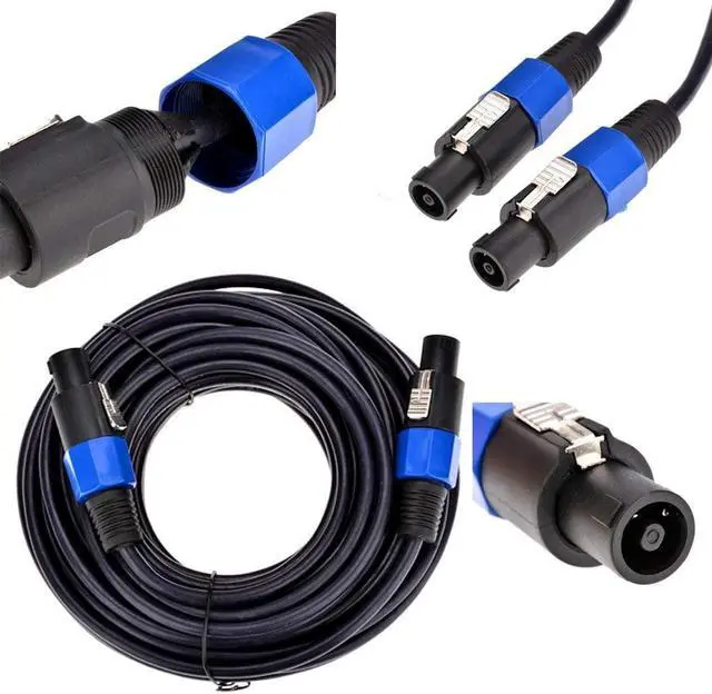 Alt view image 2 of 7 - 2Pack 50 ft Male Speakon to Speakon Cables, Professional 12 Guage AWG Audio Cord DJ Speaker Cable Wire with Twist Lock - 2 Conductor.