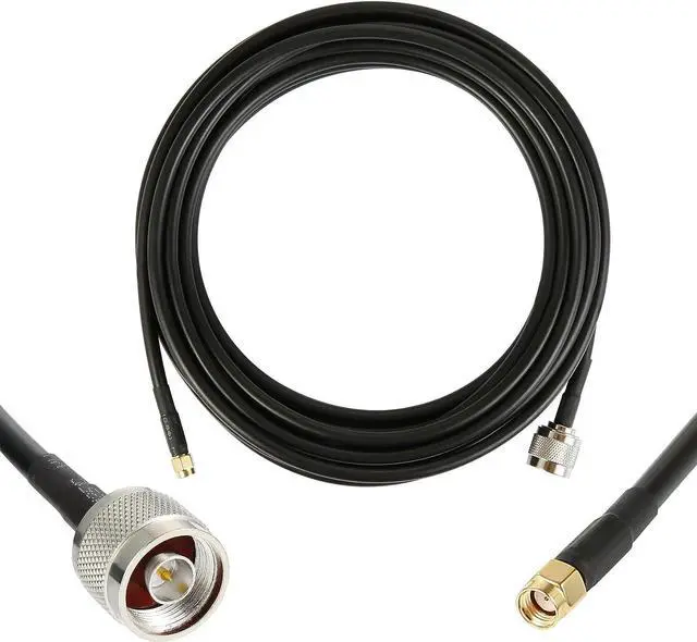 Main image of WIZACE 25 ft N Male to RP-SMA Male S-LMR240 Extension Cable (50 Ohm), Pure Copper Low-Loss Coax Jumper for Hotspot Miner,GPS,RF Radio,WiFi,Yagi Antenna,Router,Amplifier to Antenna Surge Arrester