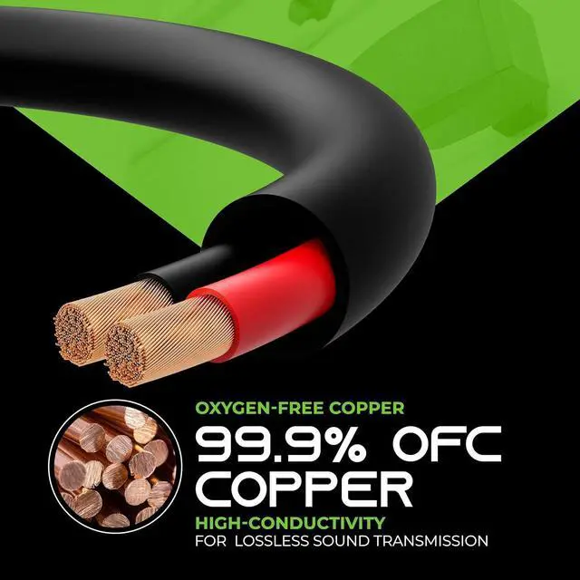 Alt view image 5 of 7 - GearIT 14/2 Speaker Wire (100 Feet) 14AWG Gauge - Outdoor Direct Burial in Ground/in Wall / CL3 CL2 Rated / 2 Conductors - OFC Oxygen-Free Copper, Black 100ft
