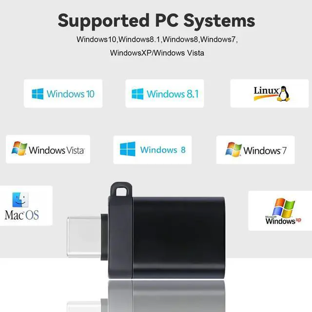 Alt view image 5 of 7 - USB C to USB 3.0 Adapter, USB C Female to USB Male Adapter, USB C to Micro USB Adapter, Micro USB (Female) to USB C (Male) Adapter with Lanyard (4 Pack) for MacBook Pro, Samsung, PC