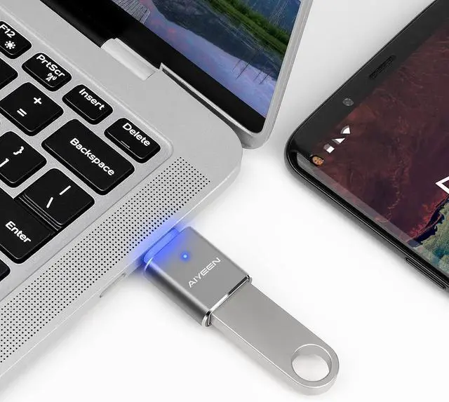Alt view image 3 of 7 - USB C to USB Adapter(2 Pack) USB C Male to USB 3.0 Female Adapter OTG Converter Compatible with MacBook Pro 2019/2018/2017 MacBook Air 2018 and More Type-C Devices Gray