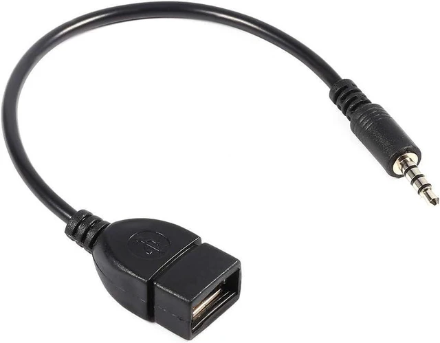 Alt view image 4 of 7 - 3.5mm Male Aux Audio Plug Jack to USB 2.0 Female Converter Adapter, OTG Adapter Converter Cable for Playing Music with U-Disk in Your Car
