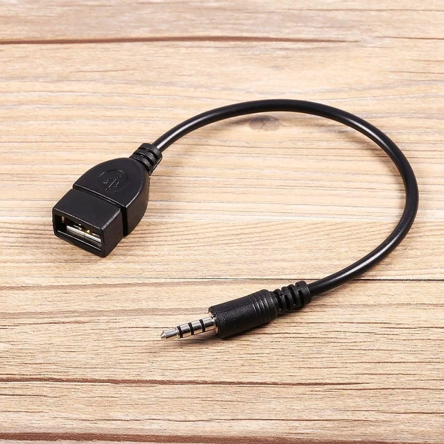 Alt view image 2 of 7 - 3.5mm Male Aux Audio Plug Jack to USB 2.0 Female Converter Adapter, OTG Adapter Converter Cable for Playing Music with U-Disk in Your Car