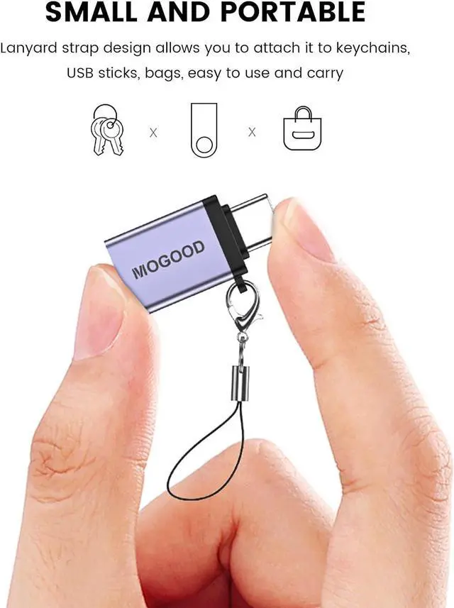Alt view image 5 of 5 - USB C Adapter USB C Male to USB 3.0 Female Adapter USB C to USB Adapter High-Speed Data Transfer for MacBook Pro Chromebook Pixelbook  Surface Go  Galaxy S20 S21 S22 Pixel