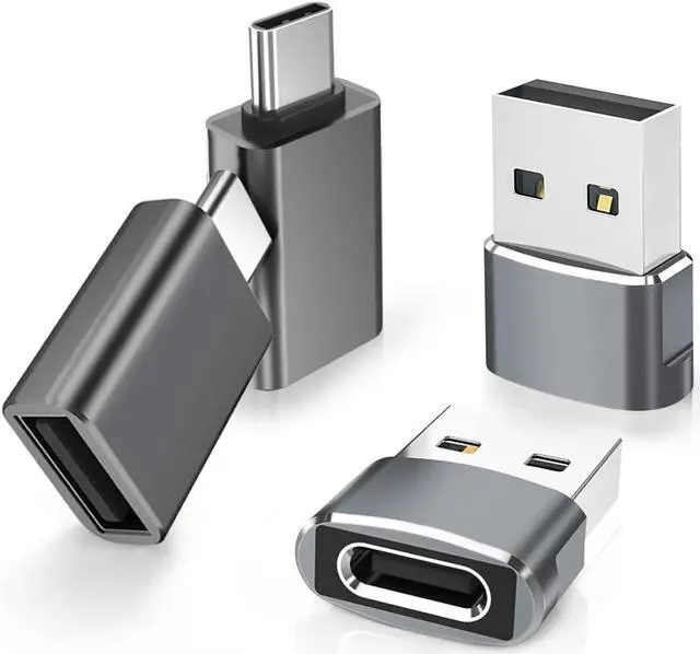 Main image of USB Flash Drive Adapter to USB C 4-Pack Type C Flash Drive Adapter Thunderbolt 4 to Type A OTG Converter for Apple iPhone 16 15 Max MacBook Pro/Air Mac iPad Pro Samsung Galaxy S24 PC iWatch 10