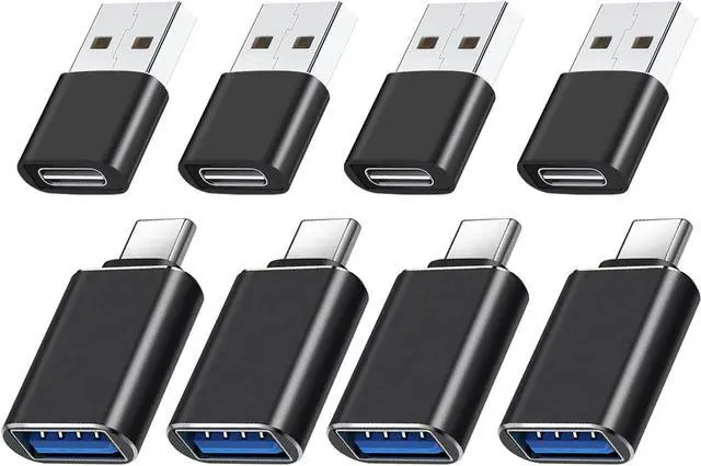Main image of USB C to USB Adapter,Type C to USB Adapter [8 Pack] 3.0 USB Type C Male to USB Female, USB C Female to USB Male Adapter OTG Converter for Desktop, Laptops, Projector, Chargers