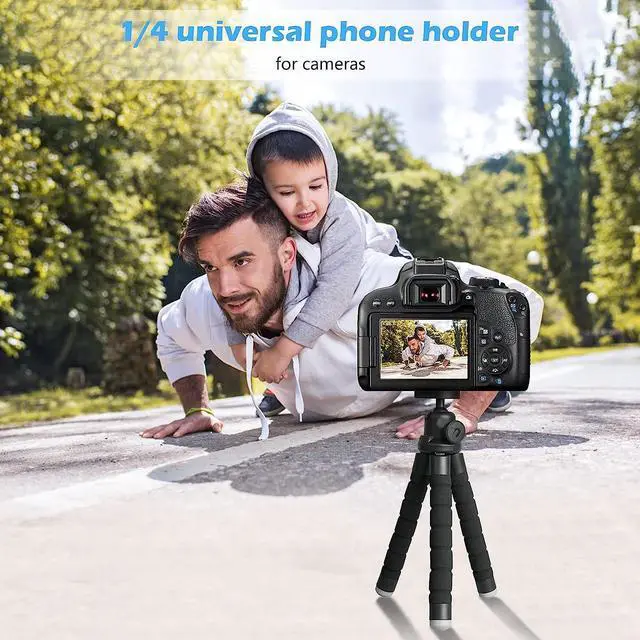 Alt view image 3 of 7 - Ubeesize Phone Tripod Portable and Flexible Tripods with Wireless Remote and Clip Cell Phone Tripode Stand for Video Recording