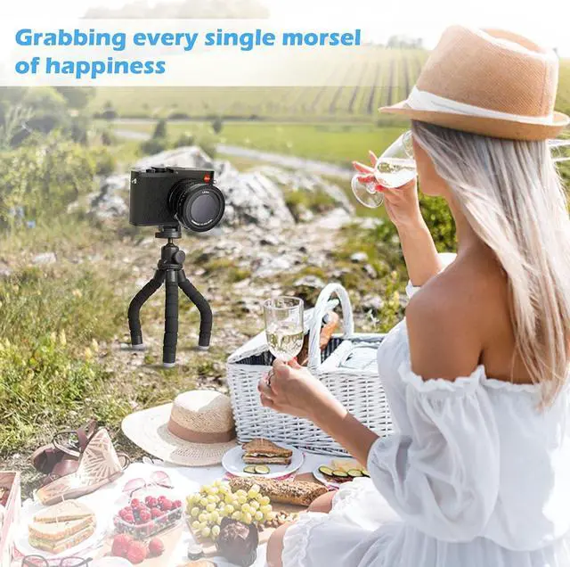 Alt view image 7 of 7 - Ubeesize Phone Tripod Portable and Flexible Tripods with Wireless Remote and Clip Cell Phone Tripode Stand for Video Recording