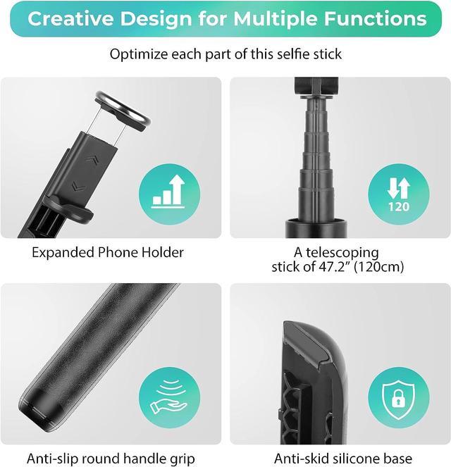 Torjim 60 Phone Tripod & Selfie Stick, All in One Extendable Cell